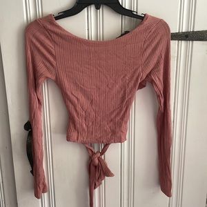 fashion nova “kiss and wink top”- peach